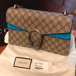 Gucci supreme turquoise and GG Dionysus nwt bag